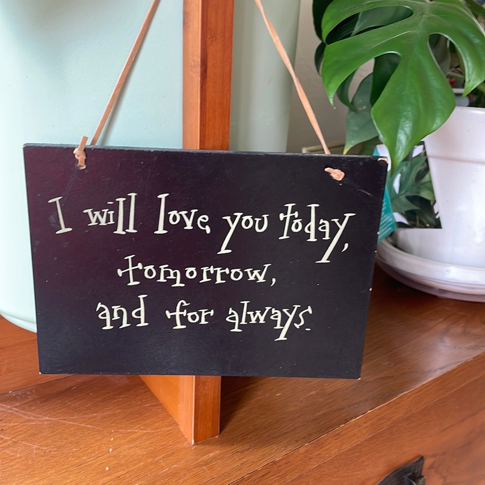 “ I Will Love You Today..”Wood Wall Sign